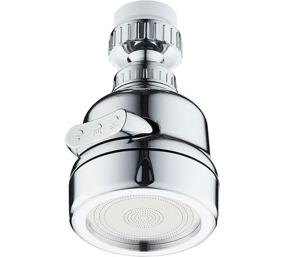 Изображение товара Аэратор пластиковый Melodia della vita F22хМ24 на 1, 3 функции, вращение на 360 хром MKP21034BL 18909