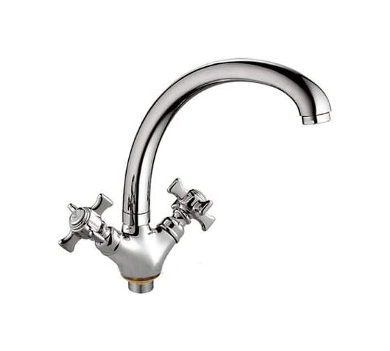 Изображение товара Смеситель для кухонной мойки Haiba латунь, с высоким поворотным изливом, хром HB4824