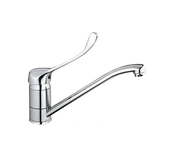 Изображение товара Смеситель для кухонной мойки Haiba латунь, с длинным поворотным изливом, хром HB4254