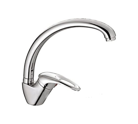 Изображение товара Смеситель для кухонной мойки Haiba латунь, с высоким поворотным изливом, хром HB4103