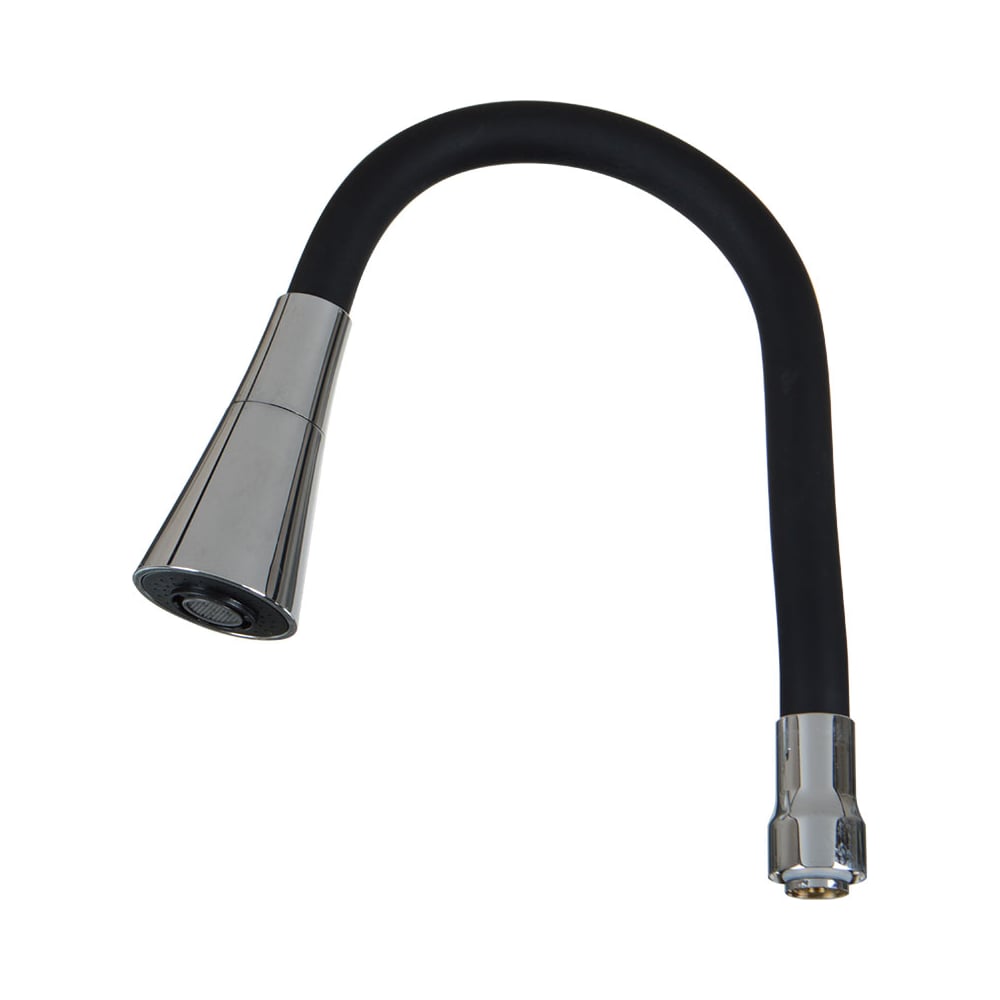 Изображение товара Гибкий кухонный излив Melodia della vita LUXE с лейкой Колокольчик хром черный 49 см MKP20926