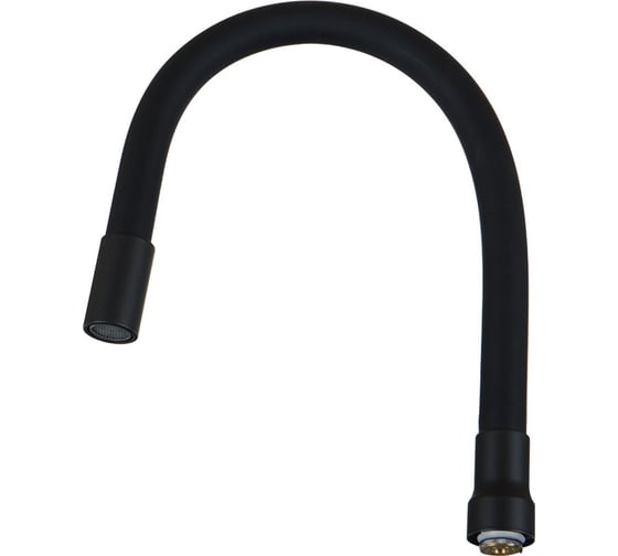 Изображение товара Излив гибкий Melodia della vita LUXE черный, с черной гайкой и аэратором 49 см MKP20925 18904