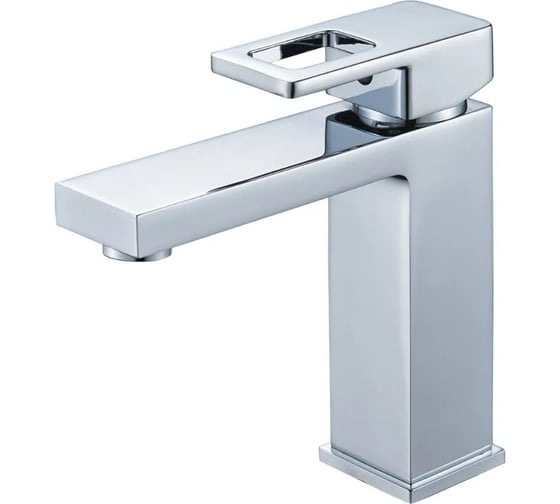 Изображение товара Смеситель для умывальника/раковины OUTE цвет хром, материал латунь, высота 165 мм, крепление на гайке, керамический картридж 35 мм T10801