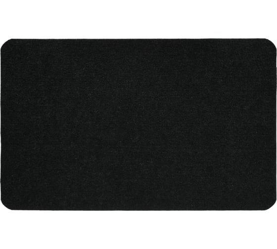 Изображение товара Коврик влаговпитывающий Vortex ребристый "Slim", без борта, подложка tpr, 50х80 см, черный 24389