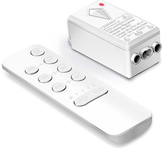 Изображение товара Пульт GRITT Practic 3 клавиша, с таймером комплект: 1 пульт, 1 радиореле 1000Вт 21108