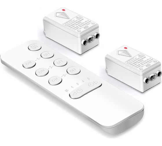 Изображение товара Пульт GRITT Practic 3 клавиша, с таймером комплект: 1 пульт, 2 радиореле 1000Вт 21109
