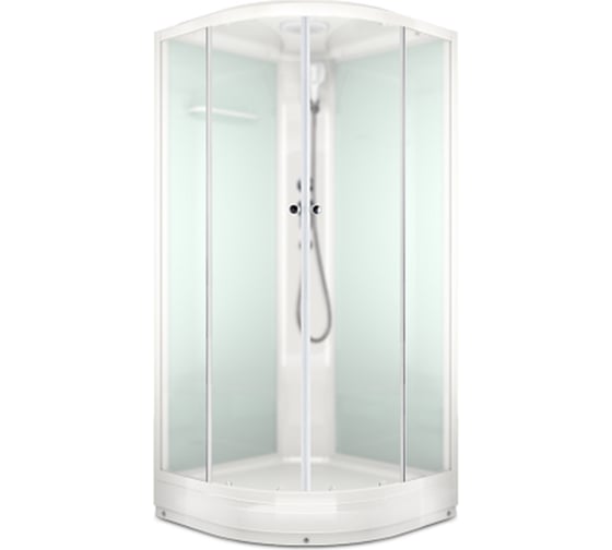 Изображение товара Кабина Melodia della vita CLASSICA 90x90 низкий, матовое стекло, белые стены, белый профиль MB01028 17944