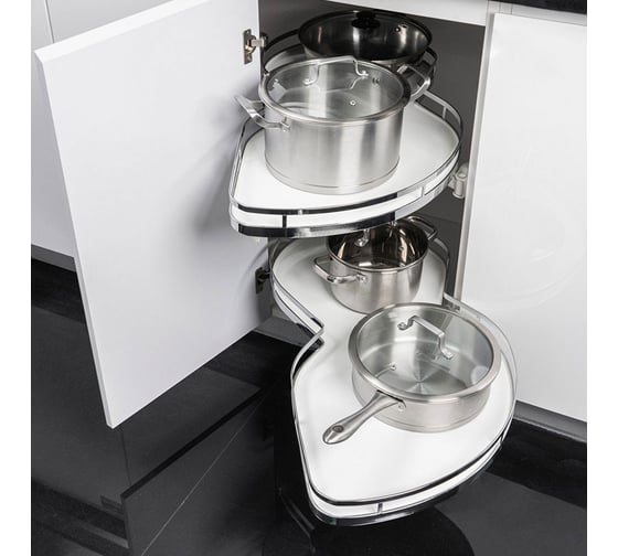 Изображение товара Выдвижные угловые лотки Mebax (L) 900 (865_495*(650*750)) серый жемчуг 00-00002782