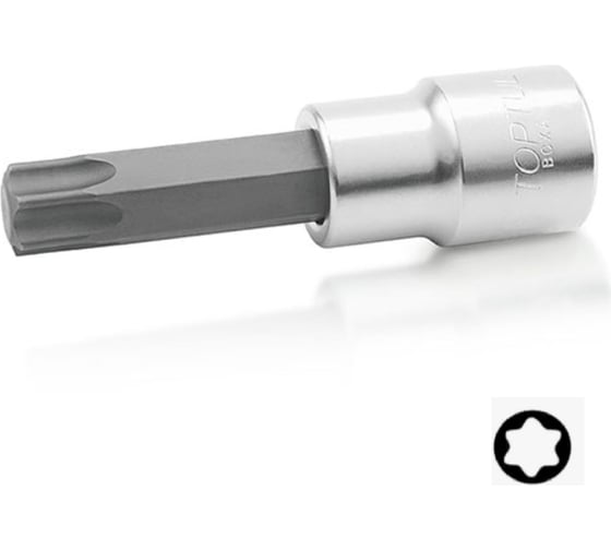 Изображение товара Головка торцевая со вставкой TORX T27, L=80 мм, 1/2"DR TOPTUL BCXA1627