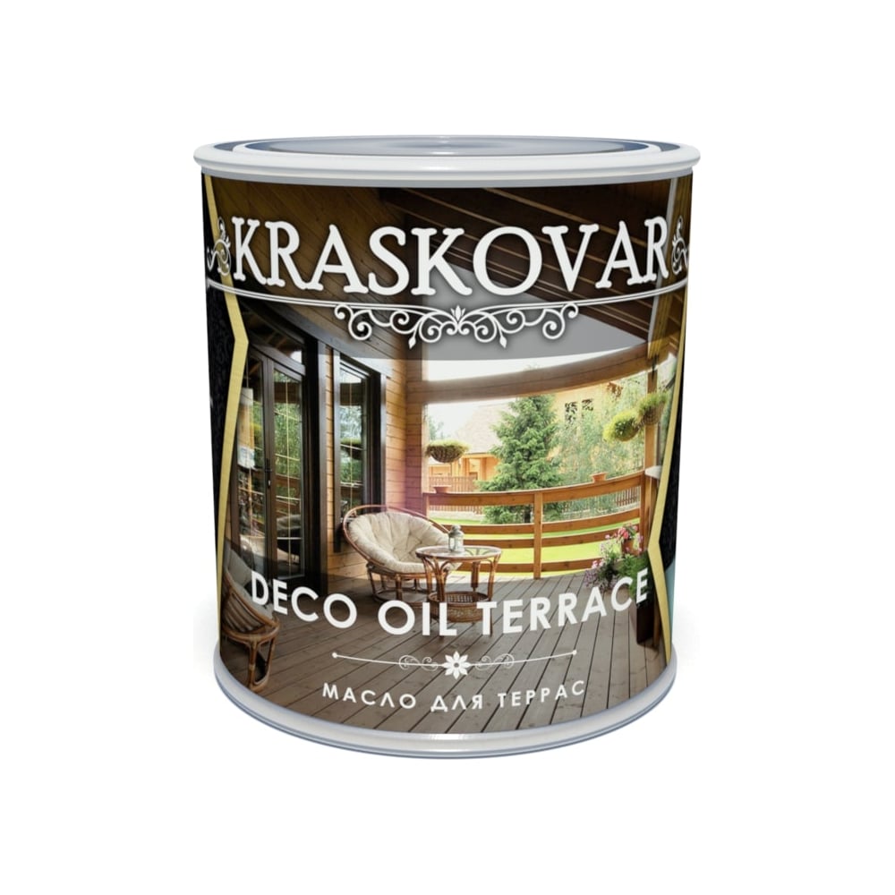 фото Масло для террас kraskovar deco oil terrace бук 0,75 л 1129