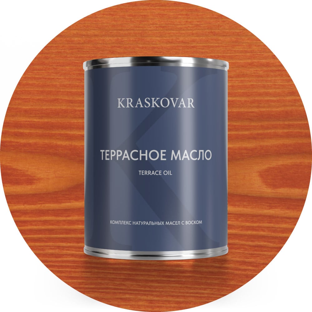 Изображение товара Масло для террас Kraskovar Deco Oil Terrace Махагон 0,75 л универсальное защитное масло для древеси