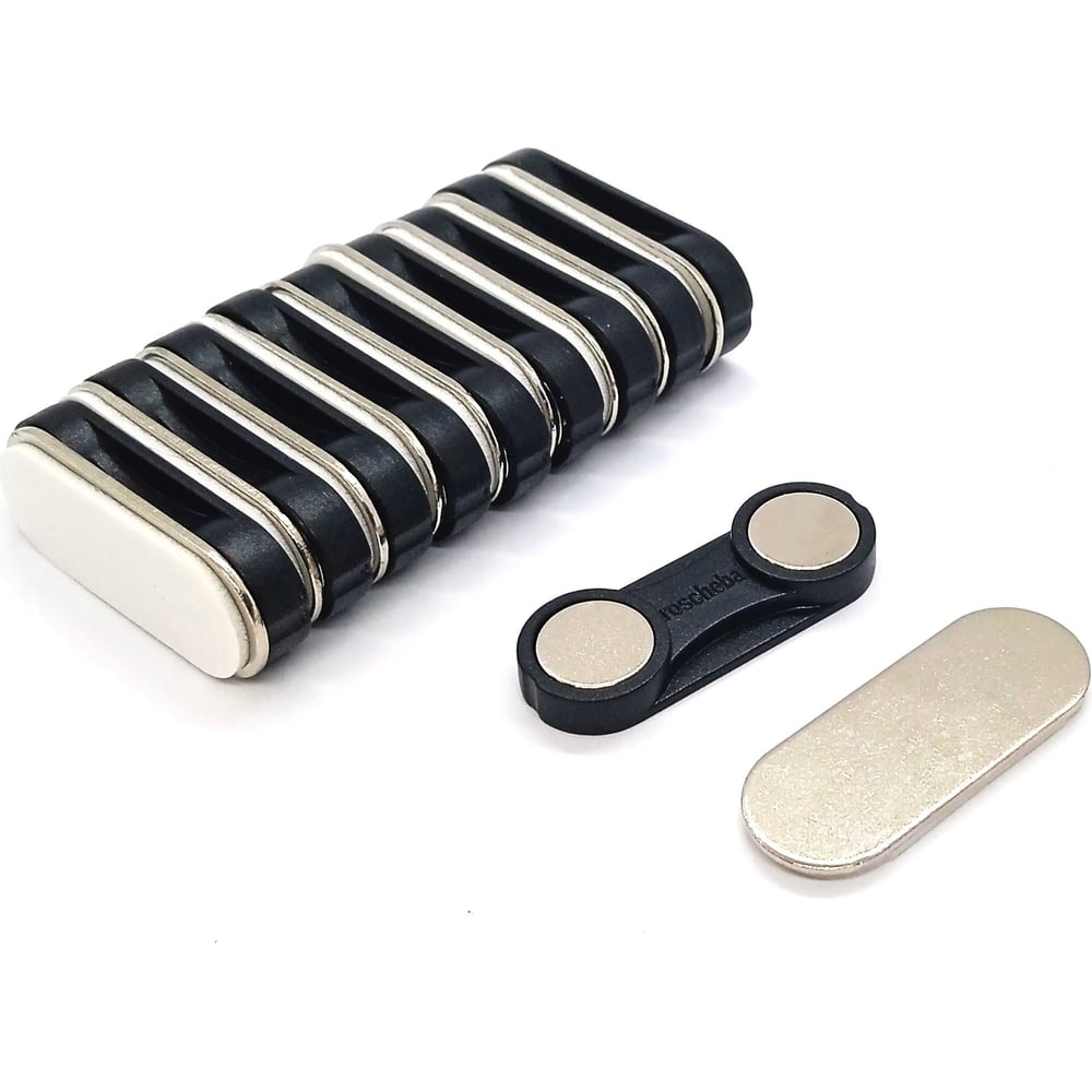 Изображение товара Магнитные крепления для бейджей Проф-Магнит 36x12 мм, пластик, 10 шт MP 311