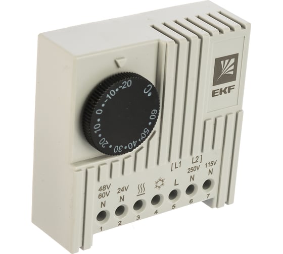 Изображение товара Термостат EKF NO/NC охлаждение/обогрев на DIN-рейку 5-10A 230В IP20 PROxima thermo-no-nc-din