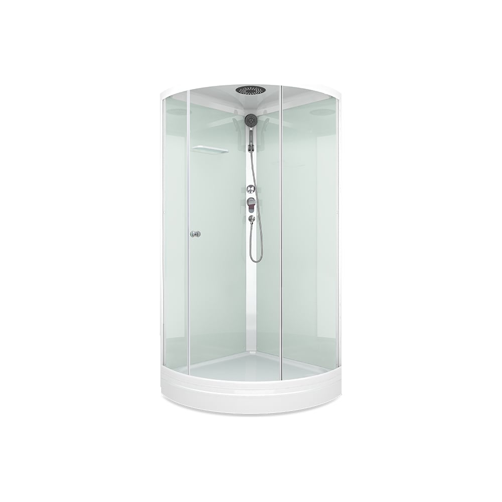 Изображение товара Душевая кабина Melodia della vita JIVE 90x90 низкий прозрачное стекло белый профиль