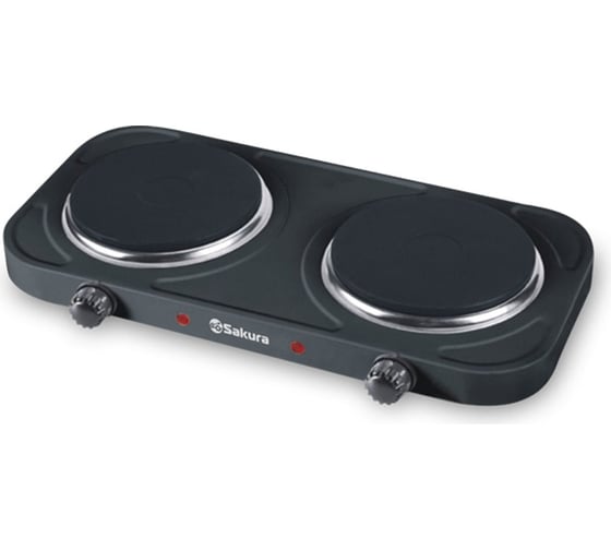 Изображение товара Электроплитка Sakura ПЭ-04В 2000Вт 154/154мм 2конф/диск черный 00000038285