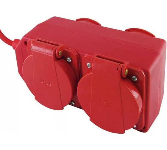 Изображение товара Силовой удлинитель TDM ELECTRIC Уз16-02/02 с крышками IP44, 4 места/5м ПВС 3х1,0  SQ1302-0010