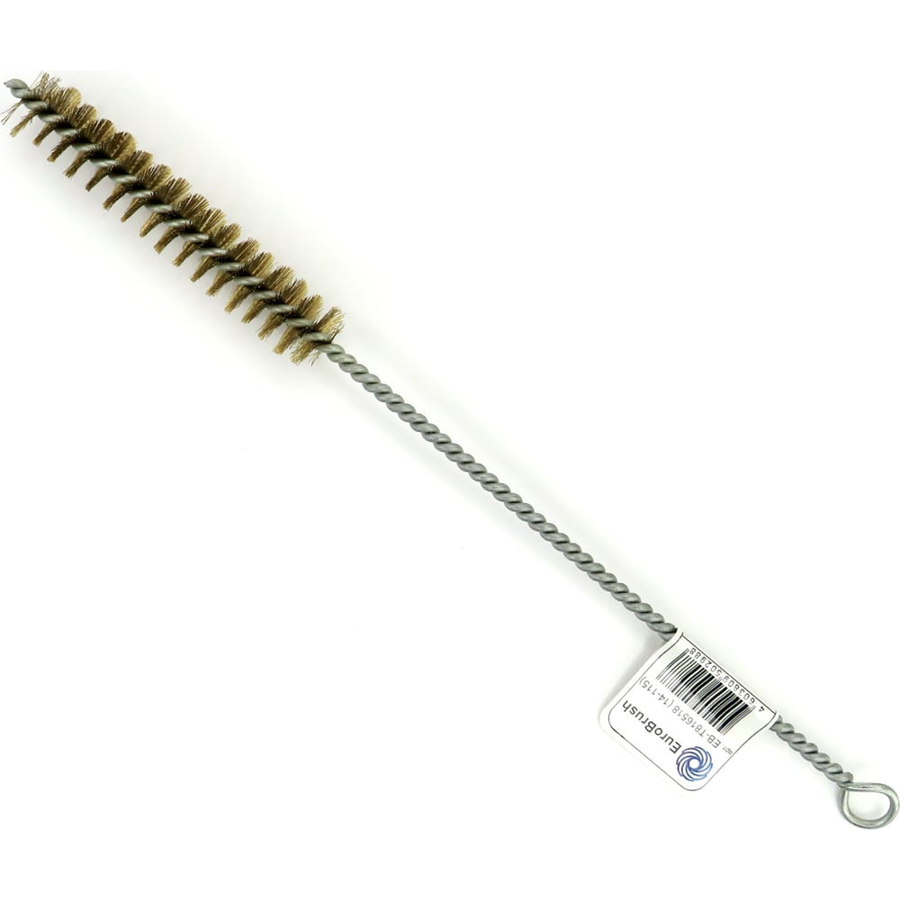 Изображение товара Щетка ерш EuroBrush Д18x100x300 с хв-м + кольцо, ворс гофр латунь 0,15 (код 14-115) EB-T816518