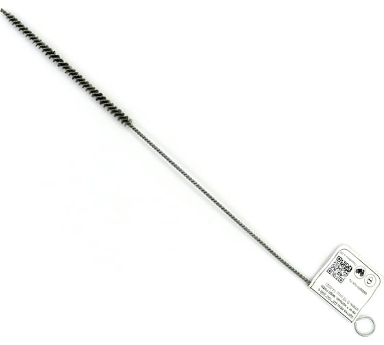 Изображение товара Щетка ерш EuroBrush Д5x100x300 с хв-м + кольцо, ворс гофр сталь 0,10 код 14-002 EB-T816205