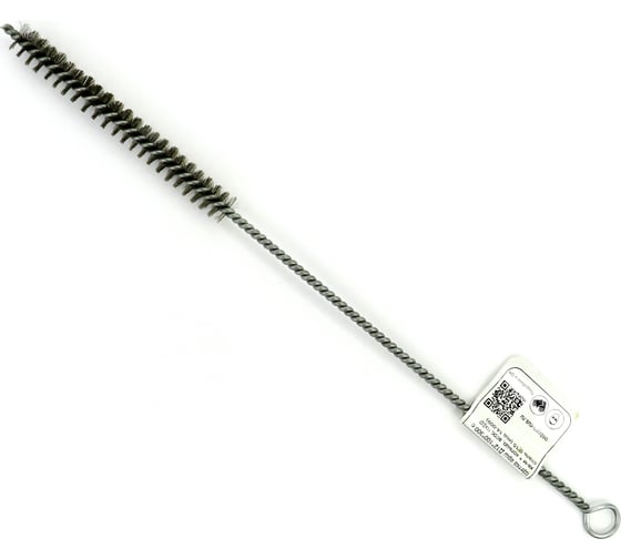 Изображение товара Щетка ерш EuroBrush Д12x100x300 с хв-м + кольцо, ворс гофр сталь 0,15 код 14-009 EB-T816212