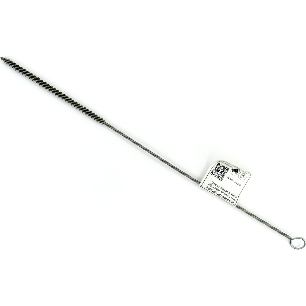 Изображение товара Щетка ерш EuroBrush Д6x100x300 с хвостом и кольцом стальная 14-003