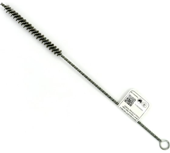 Изображение товара Щетка ерш EuroBrush Д10x100x300 с хв-м + кольцо, ворс гофр сталь 0,15 код 14-007 EB-T816210