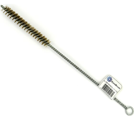 Изображение товара Щетка ерш EuroBrush Д15x100x300 с хв-м + кольцо, ворс гофр латунь 0,15 (код 14-112) EB-T816515