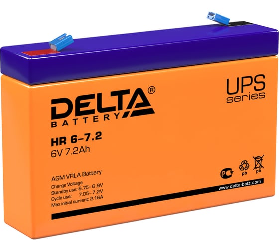 Изображение товара Батарея аккумуляторная Delta HR 6-7.2