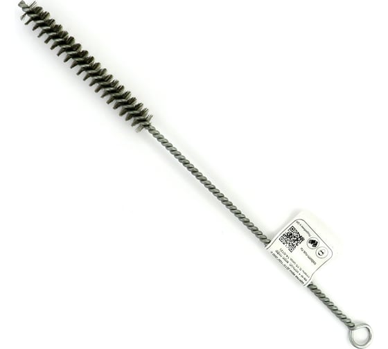 Изображение товара Щетка ерш EuroBrush Д15x100x300 с хв-м + кольцо, ворс гофр сталь 0,15 (код 14-012) EB-T816215