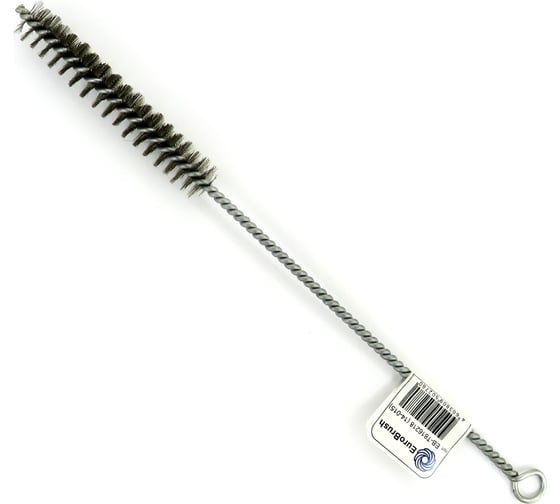 Изображение товара Щетка ерш EuroBrush Д18x100x300 с хв-м + кольцо, ворс гофр сталь 0,15 (код 14-015) EB-T816218