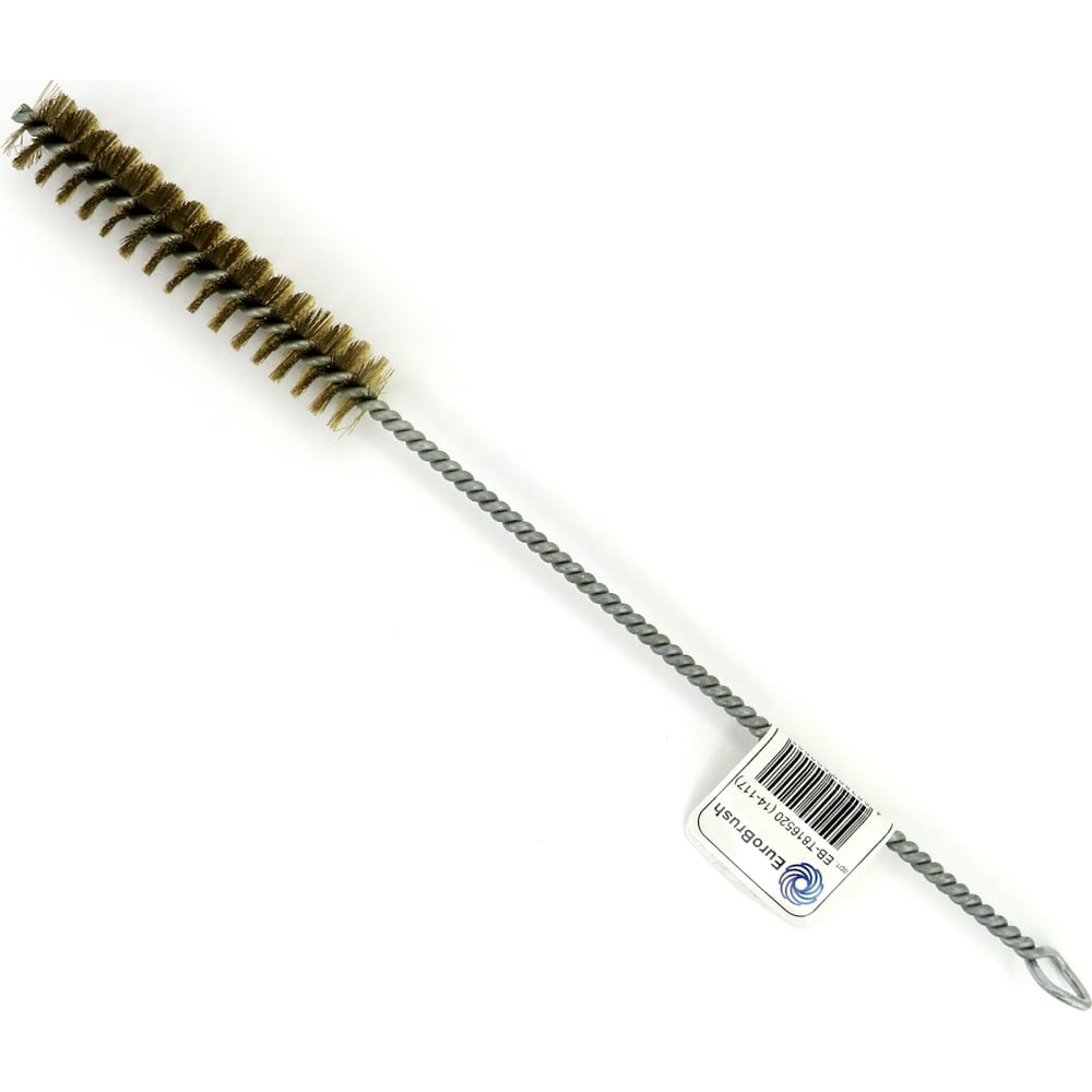 Изображение товара Щетка ерш EuroBrush Д20x100x300 с хв-м + кольцо, ворс гофр латунь 0,20 (код 14-117) EB-T816520