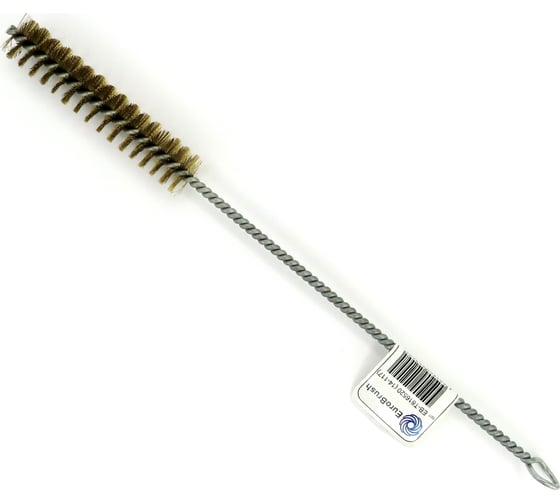 Изображение товара Щетка ерш EuroBrush Д20x100x300 с хв-м + кольцо, ворс гофр латунь 0,20 (код 14-117) EB-T816520