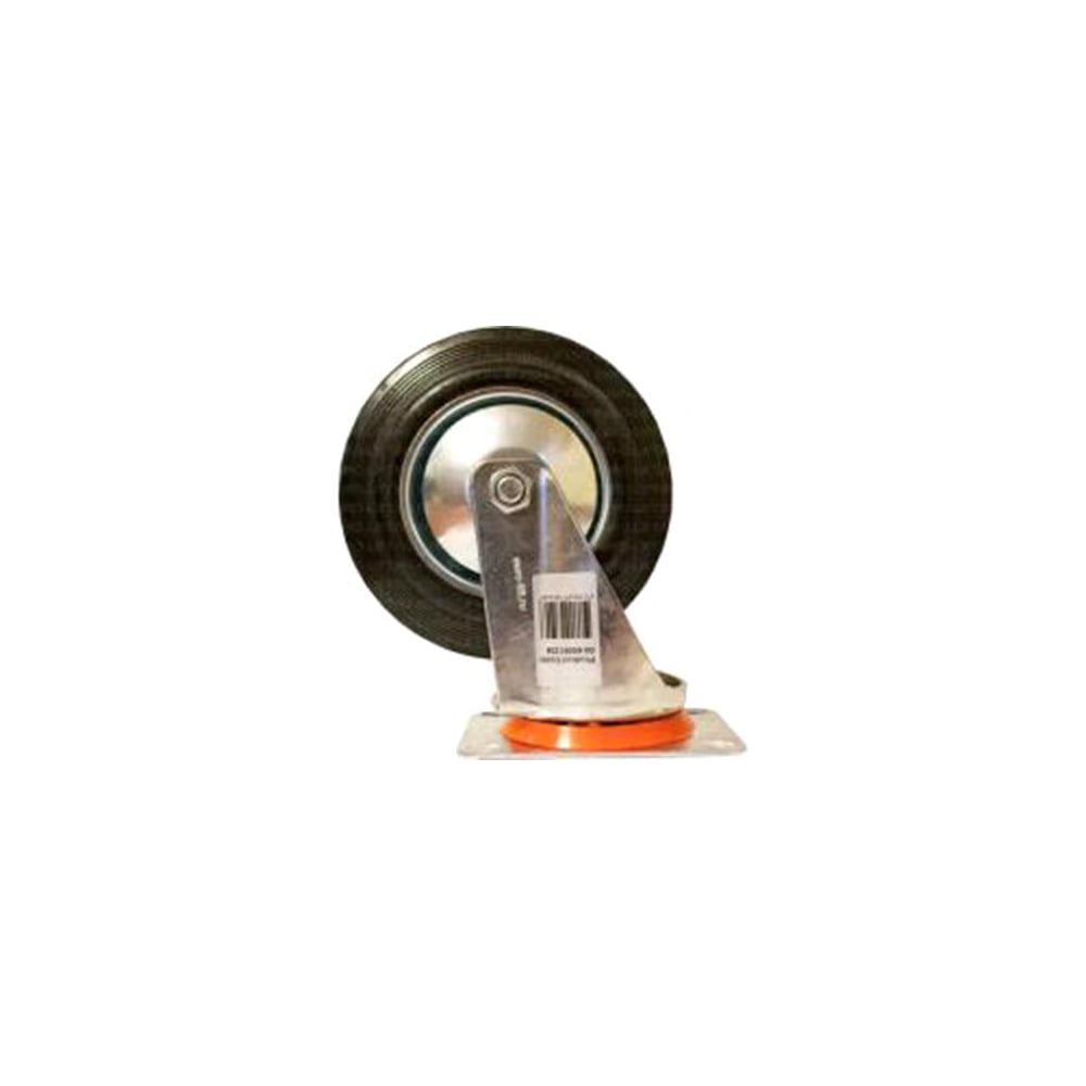 Большегрузное обрезиненное поворотное колесо EURO-LIFT боек для киянки черная резина диаметр отверстия 23 и 27 мм 280 г