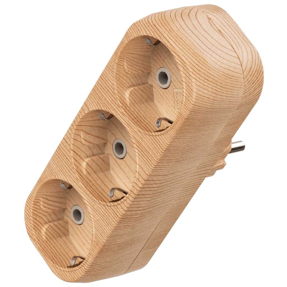 Изображение товара Блок TDM ELECTRIC на 3 гнезда 2П З плоский 16А 250В Эко сосна SQ1806-0076