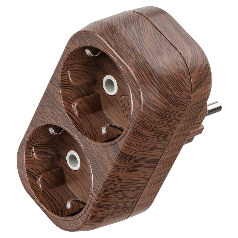 Изображение товара Разветвитель TDM ELECTRIC на 2 гнезда 16А 250B Эко бук SQ1806-0079