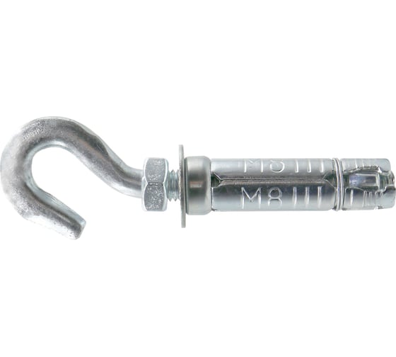 Изображение товара Анкер-гильза с крюком Партнер AC-GA M8x50 мм, D14, ZN, 10 шт. пакет ФАС 80779 10 32