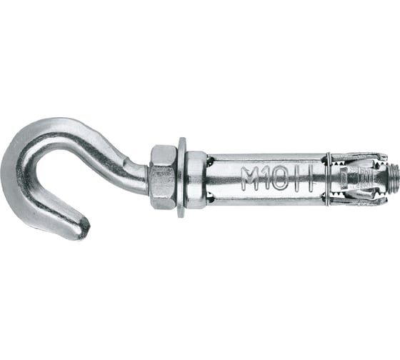 Изображение товара Анкер-гильза с крюком Партнер AC-GA M10x60 мм, D16, ZN, 2 шт. пакет ФАС 80780 2 71