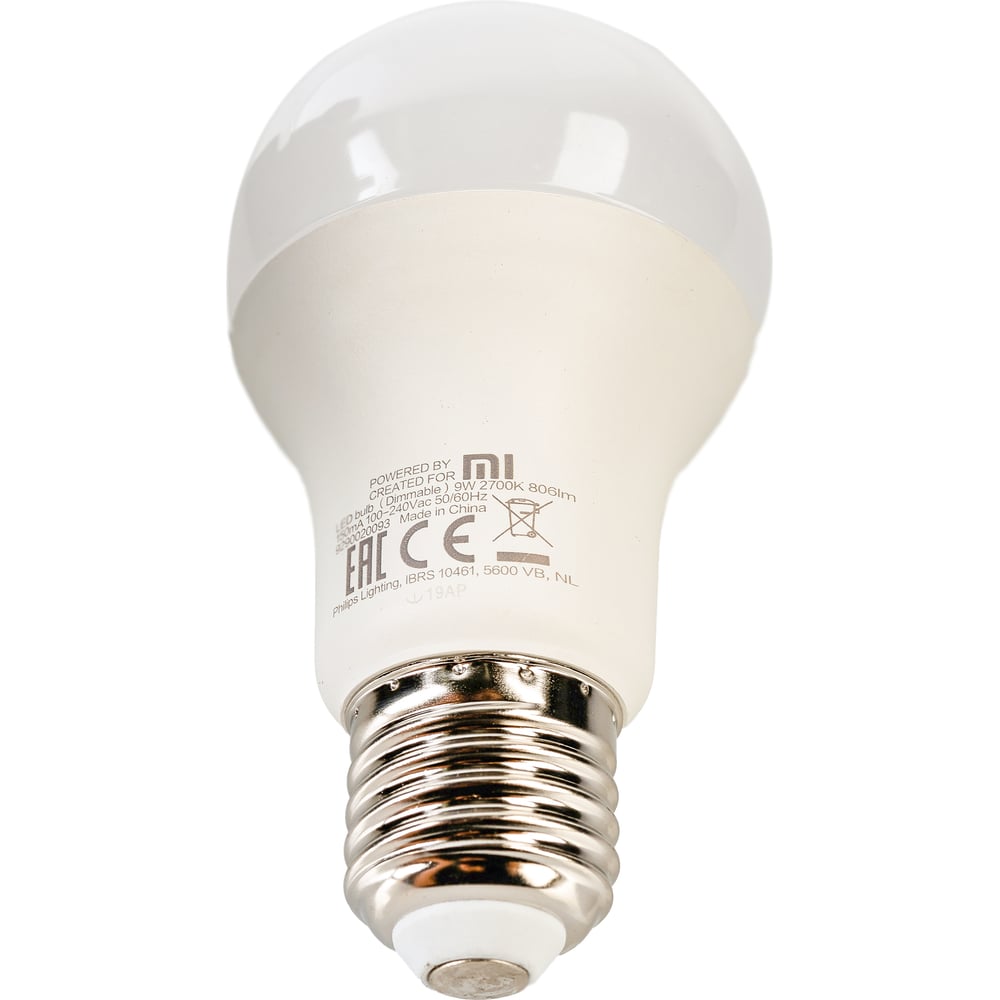 фото Умная лампочка xiaomi philips zeeray wi-fi bulb e27 white mue4088rt