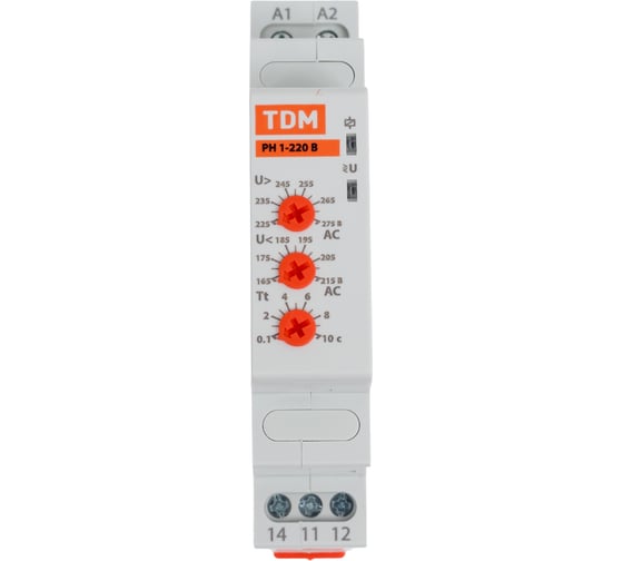Изображение товара Реле контроля напряжения TDM РН 1-220В  SQ1504-0013