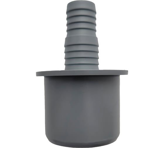 Изображение товара Переходник прямой для подключения сливного шланга VIVALDO d50мм серый ШГ777777