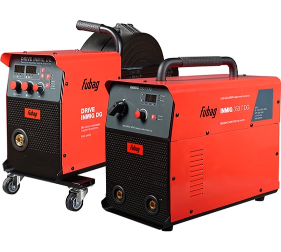Изображение товара Сварочный полуавтомат инвертор FUBAG INMIG 350T DG (31438), Подающий механизм DRIVE INMIG DG (41125), Шланг-пакет 5 метров 35 мм.кв 31438.4