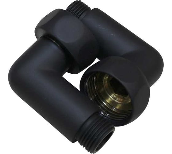 Изображение товара Уголок для полотенцесушителя Melodia della vita 1"х1/2" в/н, черный матовый, пара MKP21022Cbk 11471