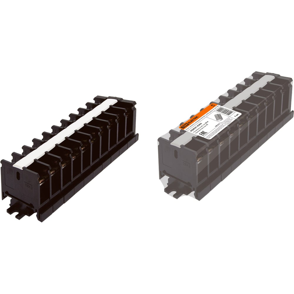 Изображение товара Наборный блок зажимов TDM ELECTRIC БЗН 30А для DIN-рейки 10 пар 4476 рублей