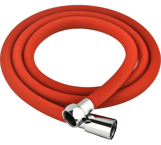 Изображение товара Шланг для душа Melodia della vita WONDER SILICONE ANTI-TWIST, 1/2х"1/2" конус, нержавеющая сталь, d15, L150 см, красный MKP34444BLrd 18897