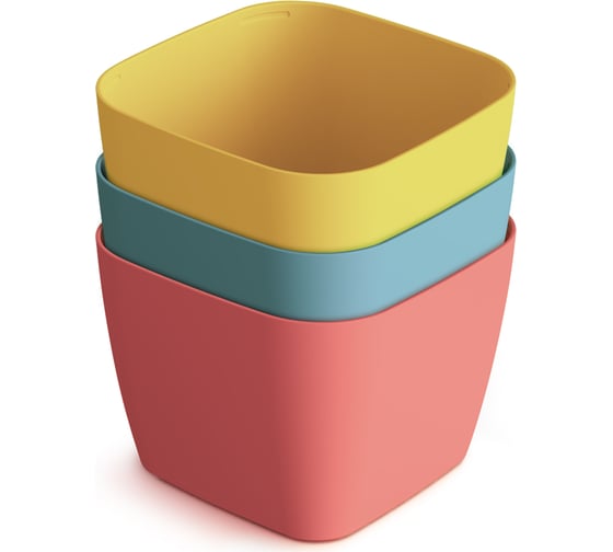 Изображение товара Горшок для суккулентов Martika Фьюжн 0.6 л, набор 3 шт  С378КОЛ