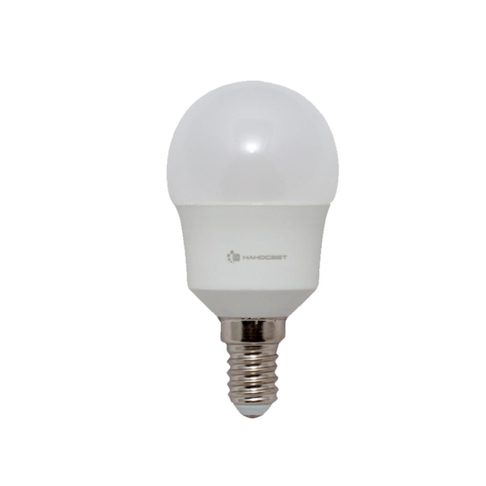 Светодиодная лампа наносвет le-p45-8/e14/940, 8вт, шар p45, 680 лм, е14, 4000к, ra90, l205  - купить со скидкой