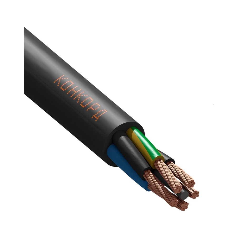 Изображение товара Электрический кабель ПВСнг(А)-LS 4x6+1x6 100м с медными жилами и ПВХ изоляцией