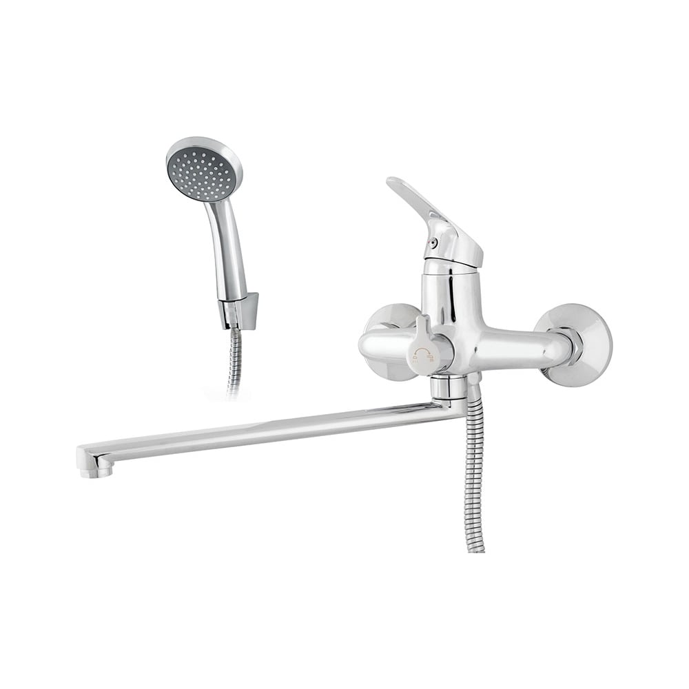 Изображение товара Смеситель для ванны Melodia della vita Jive однорычажный настенный с поворотным излив