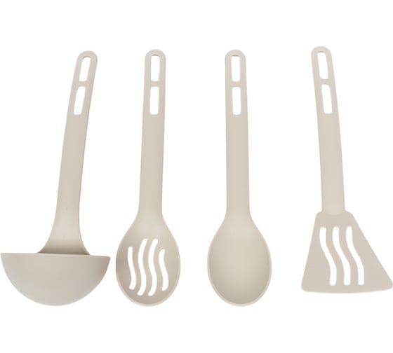 Изображение товара Набор кухонных принадлежностей Полимербыт из 4 предметов Simple бежевый 434554800