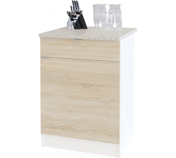 Изображение товара Тумба СОКОЛ белый4/дуб сонома ТК-06.1 ТК061Б4с5