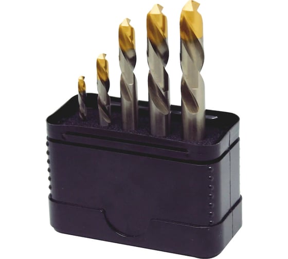 Изображение товара Набор сверл спиральных DIN1897 (5 шт; 3.2-8.7 мм; HSSCo) Wurth 0626920001961 1